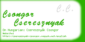 csongor cseresznyak business card